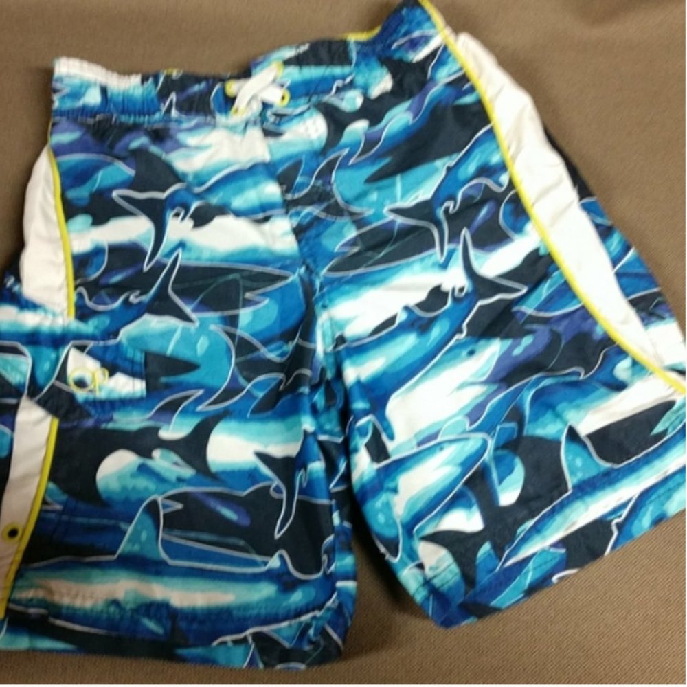 Op boys shark swim trunks S/6-7